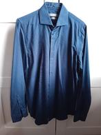 Donkerblauw hemd met lange mouwen Angelo Litrico 38 slim fit, Kleding | Heren, Overhemden, Ophalen of Verzenden, Gedragen, Blauw