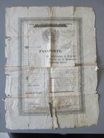 document paspoort Argentinie 1852 stempel Consulaat Belgie, Verzamelen, Verzenden, Overige typen