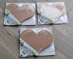 3 houten hartjes (nieuw), Nieuw, Ophalen of Verzenden, Knutselen