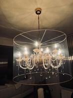 kristallen luster met speciaal gemaakte doorzichtige kap, Ophalen, Zo goed als nieuw, Glas