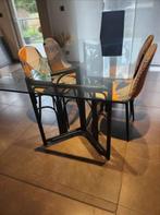 Table de living en verre 190 x 100 cm, Enlèvement, Utilisé, Rectangulaire, Verre