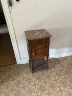 nachtkastje bed antiek vintage met marmer plaat, Huis en Inrichting, Ophalen, Gebruikt