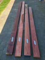 padoek balken, Doe-het-zelf en Bouw, Hout en Planken, Ophalen, Zo goed als nieuw, Balk, Overige houtsoorten