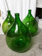 4 grote groene Dame Jeanne flessen, Antiek en Kunst, Ophalen