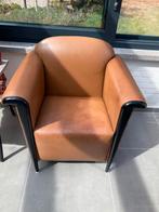 Leren design zeteltje, Huis en Inrichting, Fauteuils, Ophalen, Gebruikt, Leer