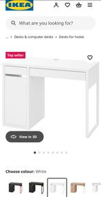 Bureau Micke Ikea blanc, Maison & Meubles, Bureaux, Enlèvement, Utilisé, Bureau