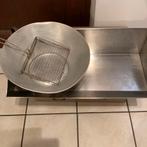 2 friet uitschepbakken met schep en vergiet, Ophalen