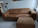 3 zit zetel + poef, Ophalen, Gebruikt, Driepersoons, Rechte bank