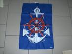 linge de cuisine KREIER en lin marine vintage, Ophalen of Verzenden