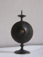 Kaarsenhouder in vintage design in gepatineerd bronzen email, Antiek en Kunst, Ophalen of Verzenden, Brons