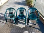 Plastic tuinstoelen + tafel, Tuin en Terras, Ophalen, Zo goed als nieuw, Plastic