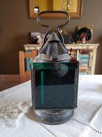 Splendide lampe à pétrole - vert/rouge/transparent, Antiquités & Art, Enlèvement ou Envoi