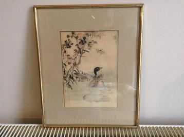 Bairei Hyakucho Gafu houtsnede vogelafdruk beschikbaar voor biedingen