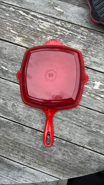 Le creuset Grillpan 20x20 kersen rood beschikbaar voor biedingen