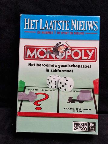 monopoly reisspel, Enlèvement, Comme neuf, Parker, Jeu de voyage