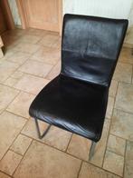 4 zwarte stoelen, in goede staat, Huis en Inrichting, Ophalen, Zwart, Kunststof, Vier