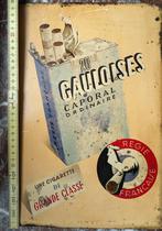 Plaque en fer  Gauloises 1950, Utilisé, Enlèvement ou Envoi