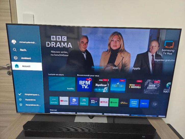 Samsung 65" QLED (65Q77B) - Nieuwstaat, Audio, Tv en Foto, Televisies, Zo goed als nieuw, QLED, 100 cm of meer, 4k (UHD), Samsung