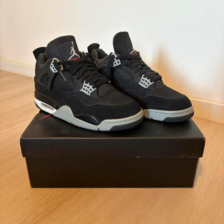 Air Jordan 4 Retro SE Black Canvas, Kleding | Heren, Schoenen, Nieuw, Sneakers, Zwart, Ophalen of Verzenden