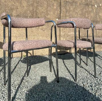 Vintage buisframe design stoelen, Enlèvement, Utilisé, Tissus