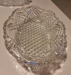 Vintage glas  loodkristal serveerschaal, Ophalen of Verzenden