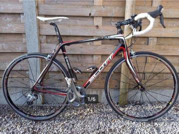KOERSFIETS SCOTT CR1 LARGE, Fietsen en Brommers, Gebruikt, Carbon, Heren, Ophalen