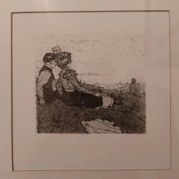 Henri EVENEPOEL ( Nice 1872 - Parijs 1899 ). Ets L' Intrus beschikbaar voor biedingen