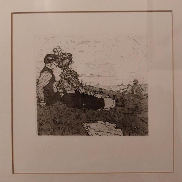 Henri EVENEPOEL ( Nice 1872 - Parijs 1899 ). Ets L' Intrus, Antiquités & Art, Art | Eaux-fortes & Gravures, Enlèvement ou Envoi