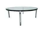 Coffee Table  by Horst Brüning for Kill International,1960s., Gebruikt, Rond, Ophalen of Verzenden, Glas
