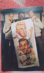 cartoon  met Johan Museeuw en Frank Vandenbroucke van Nest, Ophalen of Verzenden