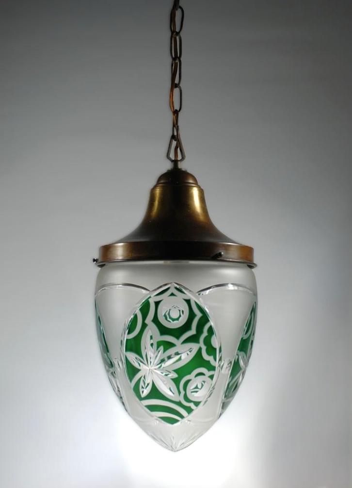 Val Saint Lambert - Hanglamp - VSL, Antiquités & Art, Antiquités | Verre & Cristal, Enlèvement ou Envoi