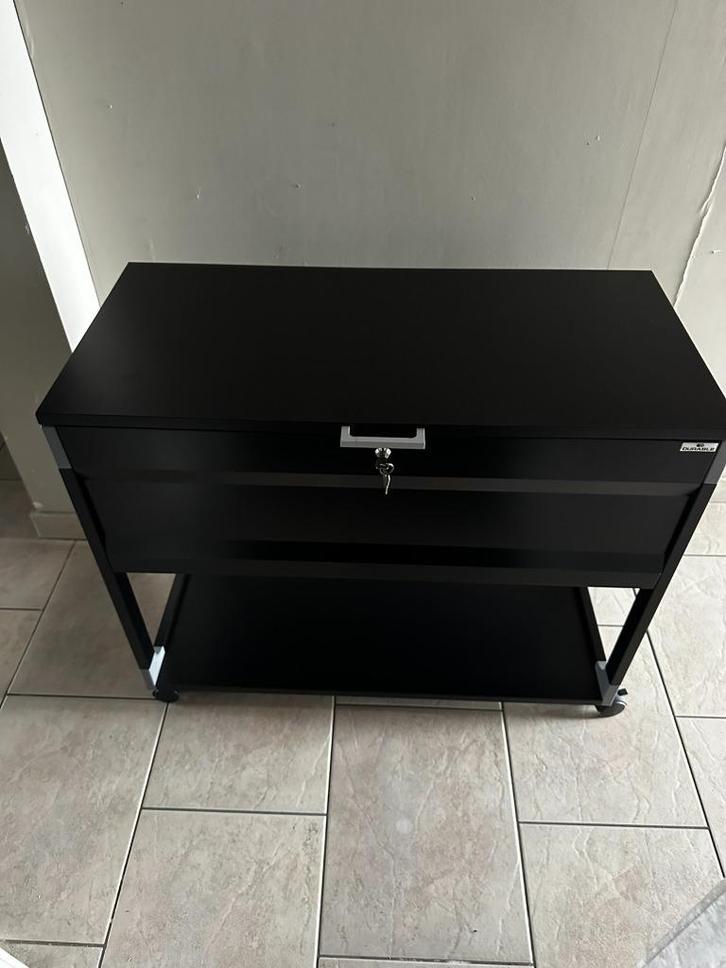 Durable hangmapkast/archiefkast  zwart met slot., Huis en Inrichting, Kasten | Roldeurkasten en Archiefkasten, Zo goed als nieuw