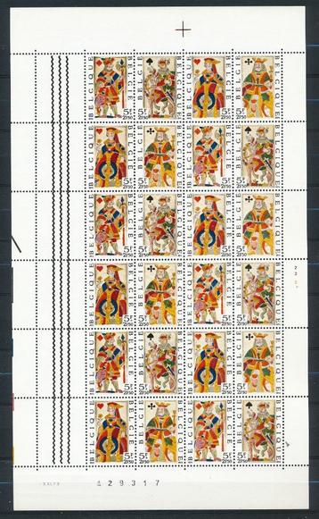 België OBP nrs. 1695-1698 Speelkaarten in volledig vel