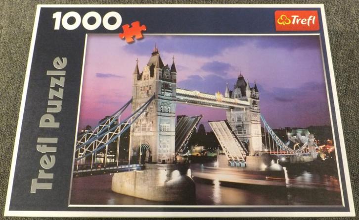 Puzzel - Trefl 1000 - London Bridge, Hobby en Vrije tijd, Denksport en Puzzels, Gebruikt, Legpuzzel, 500 t/m 1500 stukjes, Ophalen of Verzenden