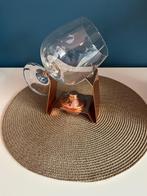 Cognac glas met opwarmtoestel  Zeer mooie cadeautip om te sc, Ophalen, Zo goed als nieuw, Borrel- of Shotglas