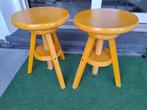 A vendre 2 tabourets en bois brut, Ophalen, In hoogte verstelbaar, Zo goed als nieuw, Hout