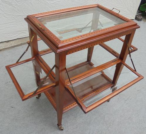 Prachtig theekastje  vitrinekastje vitrine  theemeubel, Antiek en Kunst, Antiek | Meubels | Kasten, Ophalen of Verzenden