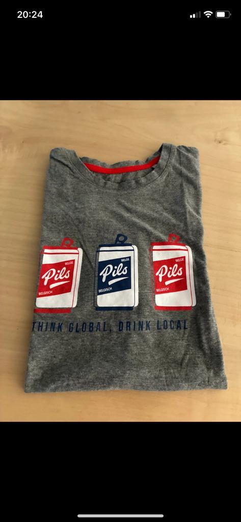 Heren t-shirts, Kleding | Heren, T-shirts, Gedragen, Maat 48/50 (M), Grijs, Ophalen of Verzenden