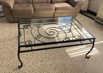 smeedijzeren salontafel B120xD80xH45cm Uniek stuk beschikbaar voor biedingen