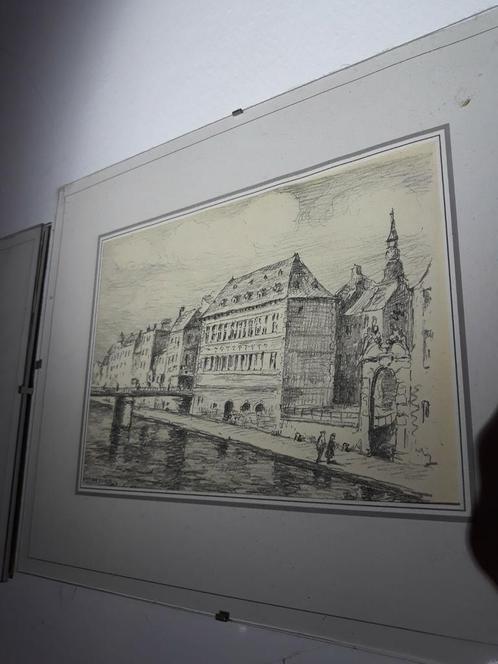 copiesde dessin crayon de dandoy.1925..3 dessins de dandoy.., Antiquités & Art, Art | Dessins & Photographie, Enlèvement ou Envoi