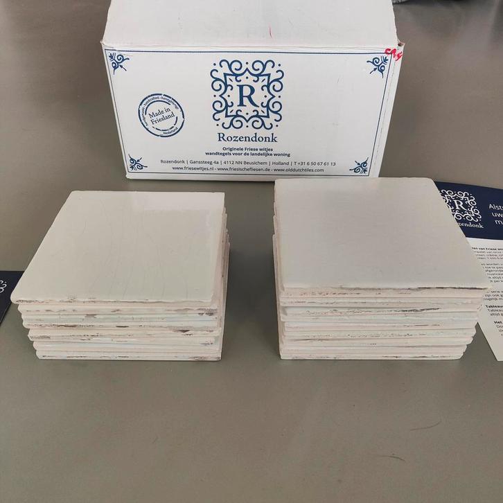 Friese witjes Rozendonk landelijk craquele 13x13, Doe-het-zelf en Bouw, Tegels, Zo goed als nieuw, Ophalen of Verzenden