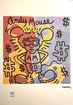 Unieke Litho + certificaat • Keith Haring “Andy mouse” Cola, Antiek en Kunst, Kunst | Litho's en Zeefdrukken, Ophalen of Verzenden