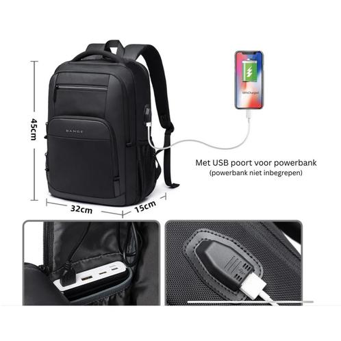 Laptop Rugzak met USB poort – Waterafstotend & Comfortabel, Handtassen en Accessoires, Tassen | Rugtassen, Nieuw, Ophalen of Verzenden