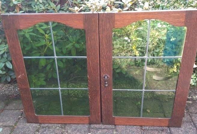 Bieden: glas in lood' deuren / ramen met paumel 65 x 46, Doe-het-zelf en Bouw, Glas en Ramen, Zo goed als nieuw, Glas in lood