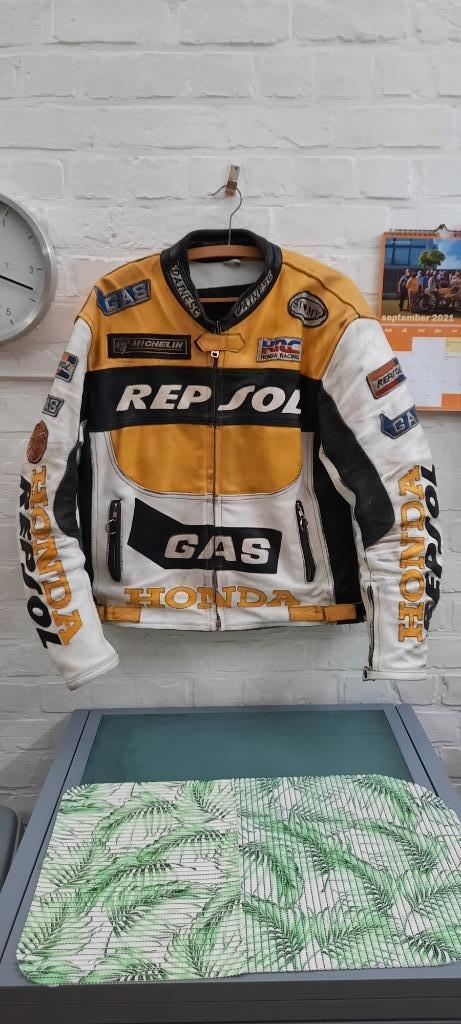 Repsol Honda lederen motovest maat M zeldzaam, Motoren, Kleding | Motorkleding, Jas | leer, Heren, Tweedehands, Ophalen of Verzenden