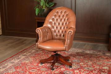Chesterfield bureaustoel, Huis en Inrichting, Bureaustoelen, Bruin, Ophalen of Verzenden, Zo goed als nieuw, Bureaustoel