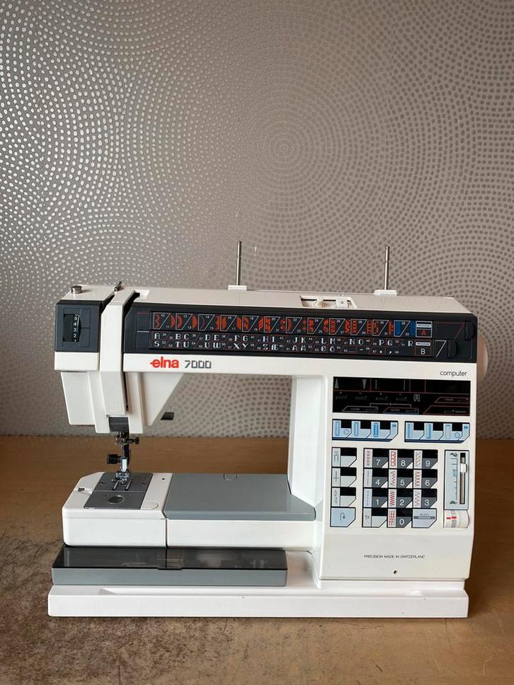 NAAIMACHINE ELNA 7000, Hobby en Vrije tijd, Naaimachines en Toebehoren, Gebruikt, Naaimachine, Janome, Ophalen of Verzenden