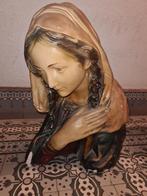 Antiek beeld in plaaster - zeer mooi gezicht - Maria heilig, Antiek en Kunst, Ophalen of Verzenden