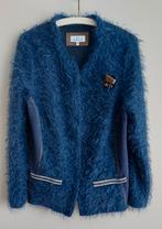 Damens tricot  vestje  44 fust White  zeer mooie  accenten, Blauw, Maat 42/44 (L), Fust White, Ophalen of Verzenden