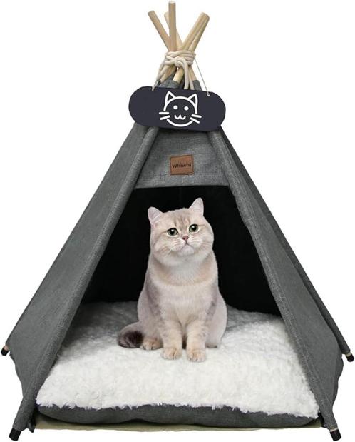 Whiwhi Tipi Tent voor huisdieren, hondentent, kattentent L, Dieren en Toebehoren, Kattenmanden, Zo goed als nieuw, Ophalen of Verzenden